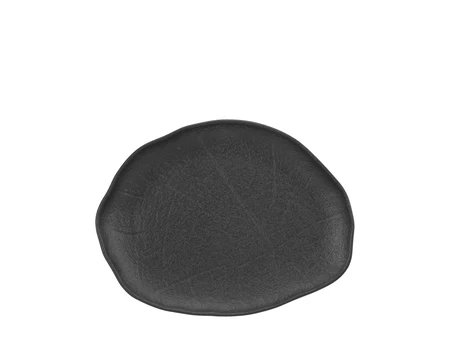 Ovaler Teller Ramo Sottile, 33 cm, schwarzes Porzellan