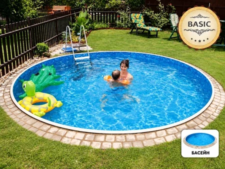 Piscină rotundă Azuro 402DL Ø 4,60 m, adâncime 1,20 m – set BASIC