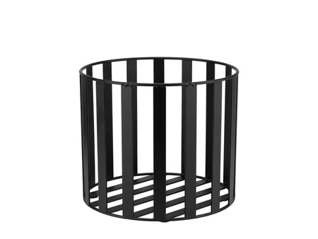 Suport rotund dublu negru pentru bufet Ø20 cm, înălțime 15 cm