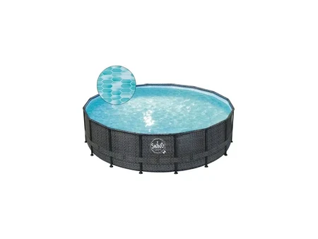 Swing Pools SWING FRAME Ø 5,49 × 1,32 м – базен со рамка, темен ратан, 27 м³