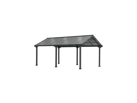 Copertină auto Carport 610 × 367 cm cu structură din oțel