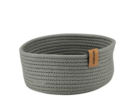 Coș rotund din textil pentru pâine, antracit, 19 cm