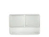 Hotel tray with 3 compartments, white, 15.5 x 10.5 cm