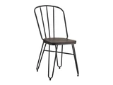 Метален стол со дрвено седиште Ferro Nord, 51x43x87 см