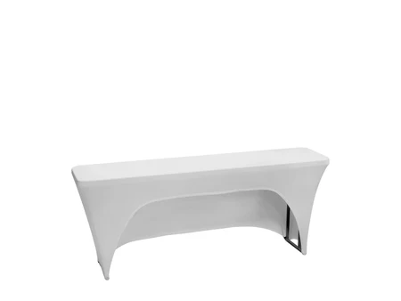 Husă elastică pentru masă de conferință 183x45 cm, albă