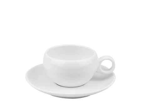 Φλιτζάνι με πιατάκι Linea Serena από πορσελάνη, 90 ml