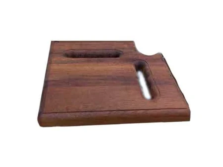 Decorative Iroko Teak Corner for Overflow Grating, 45° and 90°