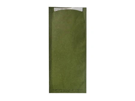 Бумажные кармашки для приборов, зелёные, 125 шт., 11×25 см