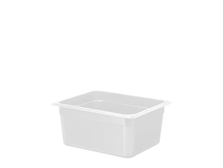 Бял контейнер Gastronorm 1/2 от полипропилен, 32,5 × 26,5 × 15 см
