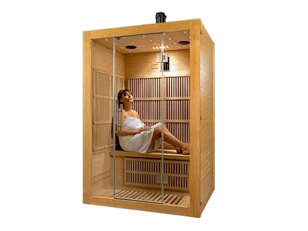 Kaisa – двоместна карбонска инфрацрвена сауна со „ѕвездено небо“, 1860 W