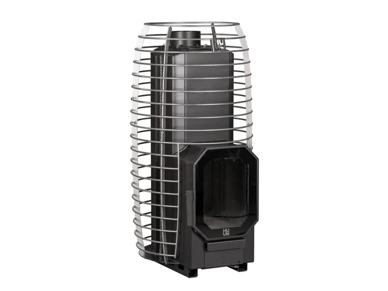 HUUM Hive Flow Mini без камъни – виждат се горивната камера и решетката