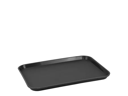 Rectangular Non-Slip Polypropylene Tray, Black, 45x35 cm
