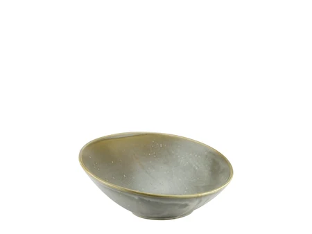 Sloped bowl Edera Verde made of porcelain, Ø30 cm