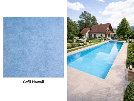 Cefil Onyx Hawaii – armierte PVC-Folie 1,5 mm, himmelblau