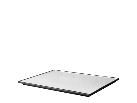 Правоъгълна чиния с матов черен борд Tavola Festa, 40×26 см