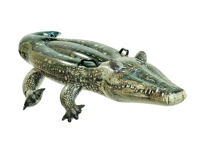 Großer aufblasbarer Alligator Intex 170 × 86 cm für den Pool, ab 3 Jahren