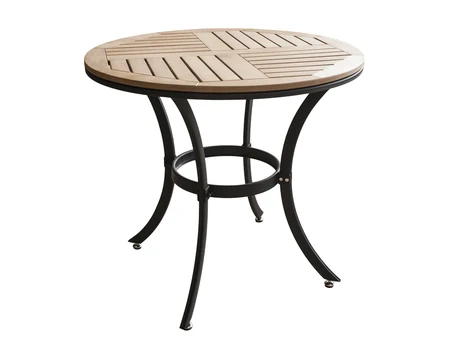 Runder Gartentisch Ø80 cm mit Lattenplatte