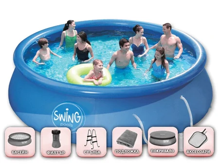 Swing Quick Set® 549×122 см – голем надуен базен, целосен комплет NB19I