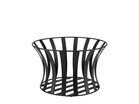 Suport rotund dublu negru pentru bufet Ø24 cm, înălțime 13 cm