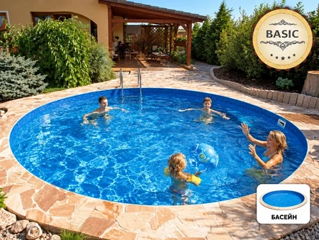 Ibiza Round XL 5,00 × 1,50 м BASIC – кружен базен за вградување