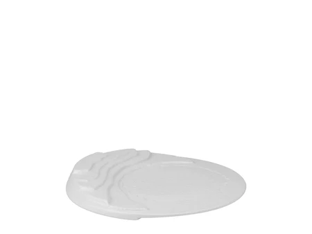 Flacher Wellenteller Luna Forma, weiß, 31 cm