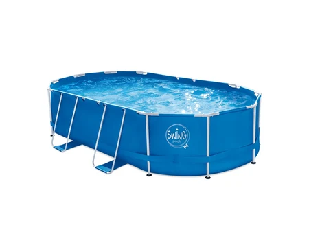 Piscină ovală cu cadru Swing Elite Frame 488 × 305 × 107 cm, set cu filtru 12 V