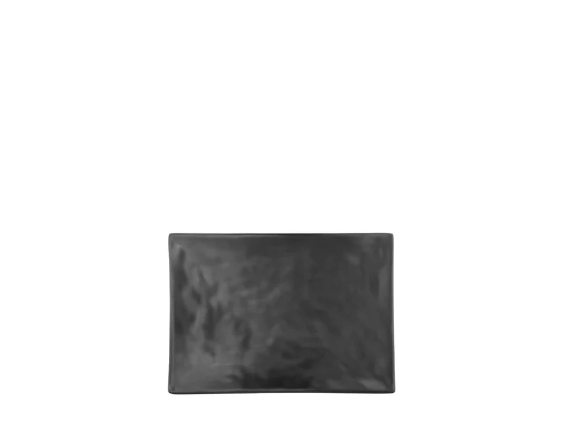 Black Rectangular Serving Platter, 19.5x13.5 cm