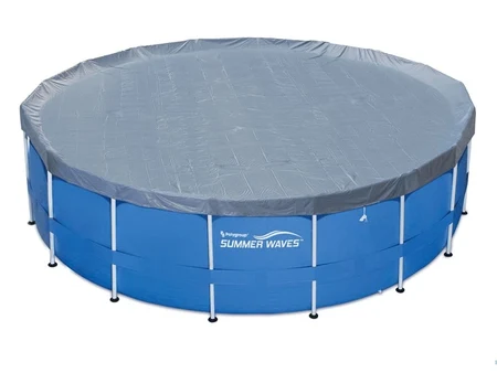 Graue Abdeckung Swing 305 cm für kleinen runden Pool mit Rahmen