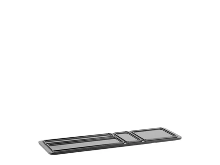 Double-sided hotel amenities tray, black, 32.5 cm