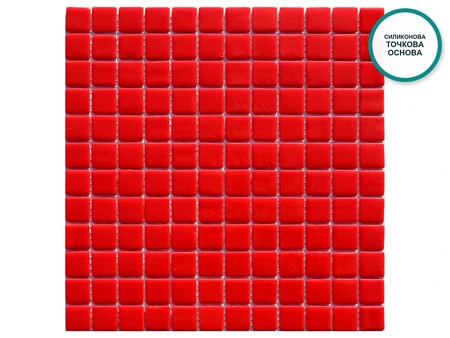 Corallo – mozaic din sticlă-ceramică, roșu intens pentru piscină