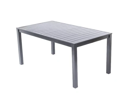Compact Aluminium Garden Table 159 × 90 cm
