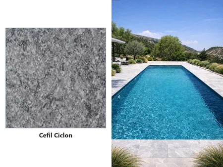 Cefil Nature Ciclon – armierte Folie 1,5 mm in Silbergrau