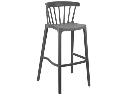 Barhocker Pino Alto mit senkrechten Latten, grau, 51 × 54 cm