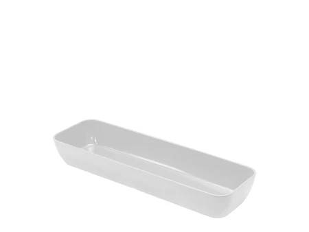 Μπολ Gastra Linea GN 2/4 με βάθος 75 mm, λευκό