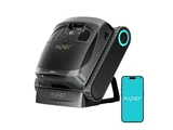 Безкабелният робот Aiper Scuba X1 върху докинг станция, а до него – смартфон с приложението