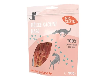 Нежни патешки хапки за кучета Mr. Gusto, 92% патешко, 300 г
