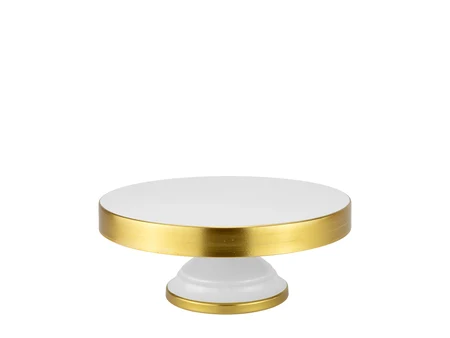 Buffetständer Oro Chiaro, Weiß und Gold, Ø 25 cm