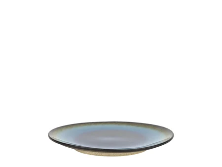 Flat Porcelain Plate Blu Lucido, 20 cm