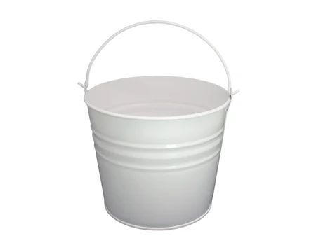 Metal Serving Bucket White 16×14 cm