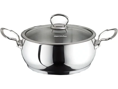 Oală bombată RelaXiram cu capac de sticlă, 20 cm