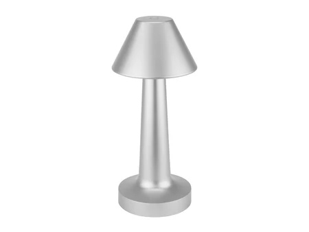 LED-Tischlampe RelaXiram, silberfarben, Ø10 × 23 cm