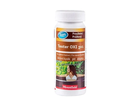 Azuro Wellness & Spa OXI 3in1 – Teststreifen: Sauerstoff, pH-Wert und Alkalinität, 50 Stück
