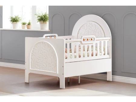 Растущая детская кроватка Jardin 90×130 см – белая