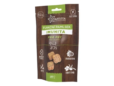 Recompense StarVita Immunity cu insecte și cătină pentru câini, 150 g