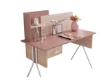Rosamund Teen Room Desk with Drawer and Metal Legs