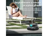 Безкабелният Aiper Scuba SE край бордюра на басейн – без маркуч и кабел