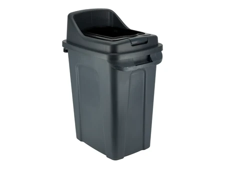 Κάδος για διαλογή απορριμμάτων 50 L, μαύρος με ανθρακί