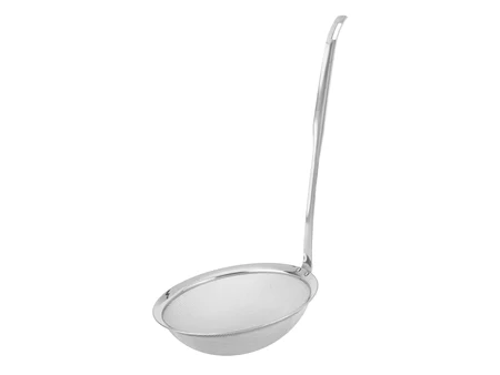 Strecurătoare-spumieră cositorită cu plasă, diametru 16 cm
