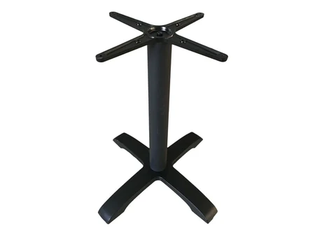 Bază de masă din metal negru pentru blat pătrat sau rotund, 50x50 cm, înălțime 72 cm