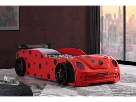 Кревет-автомобил Coccinella – бубамара со спојлер и LED фарови